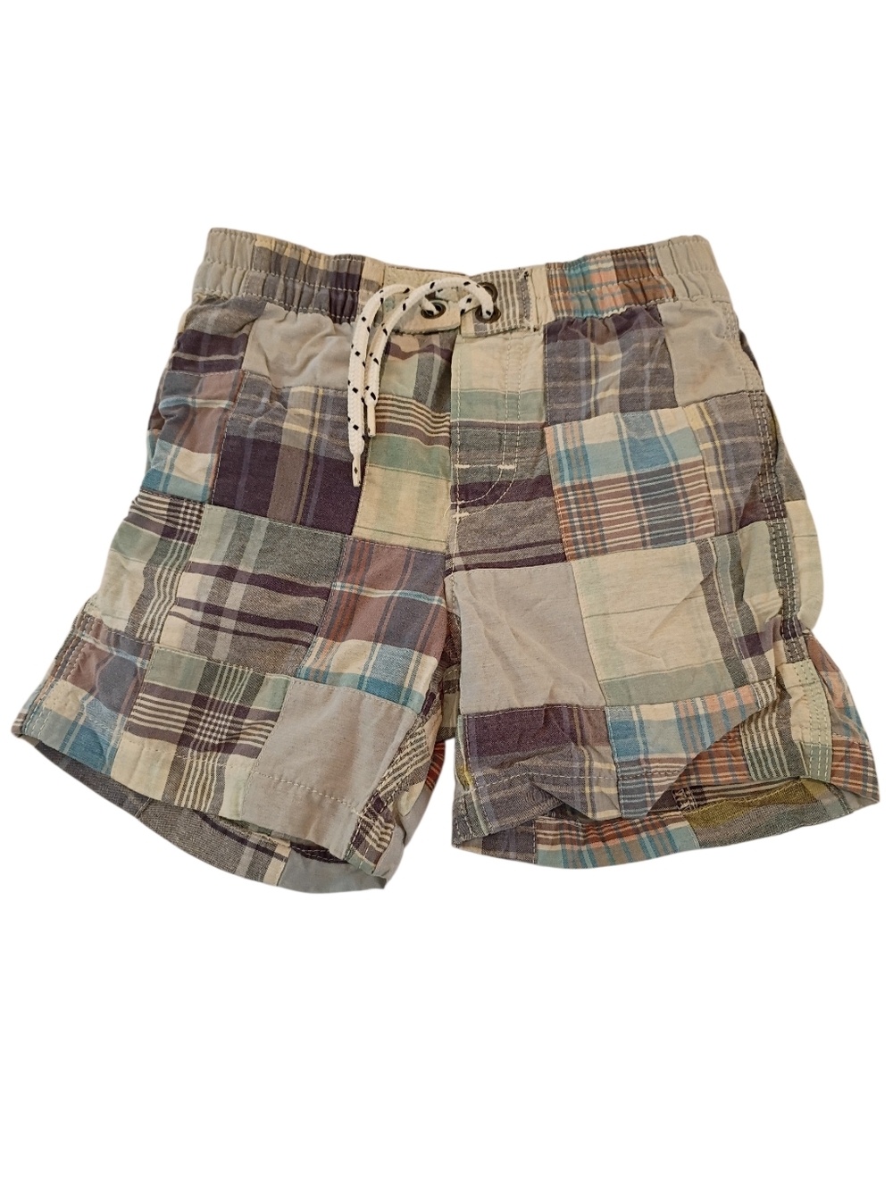 toddler boy Baby Gap Shorts Kids khaki plaid drawsting multicolor size 3T